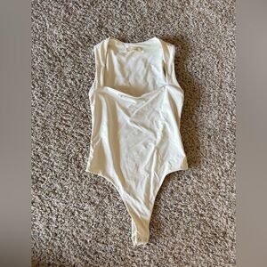 Women's Ivory Sleeveless Bodysuit